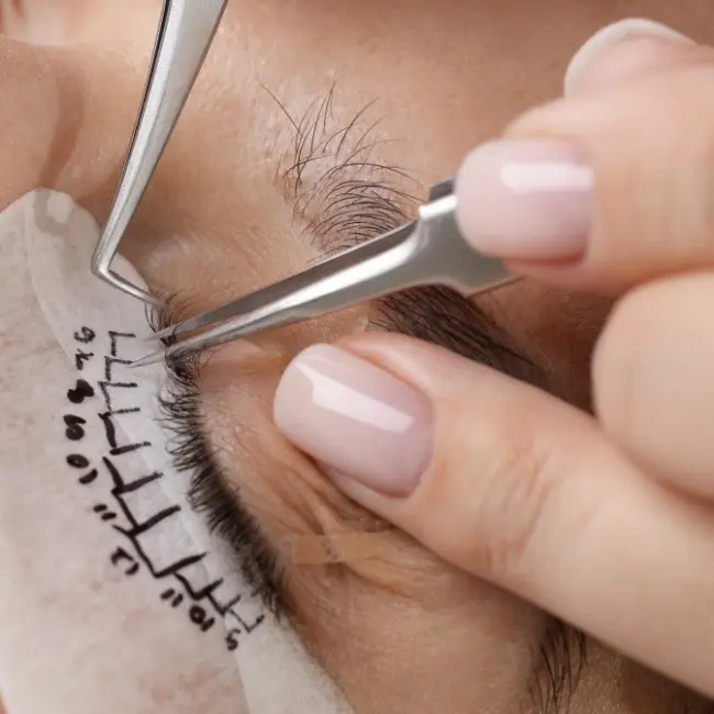lash extension curl chart